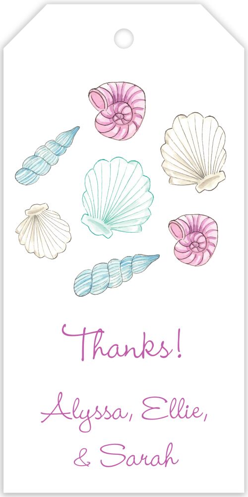 Seashells Hanging Gift Tag