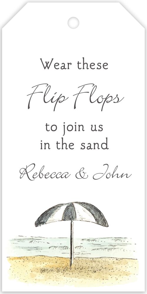 Beach Scene Hanging Gift Tag