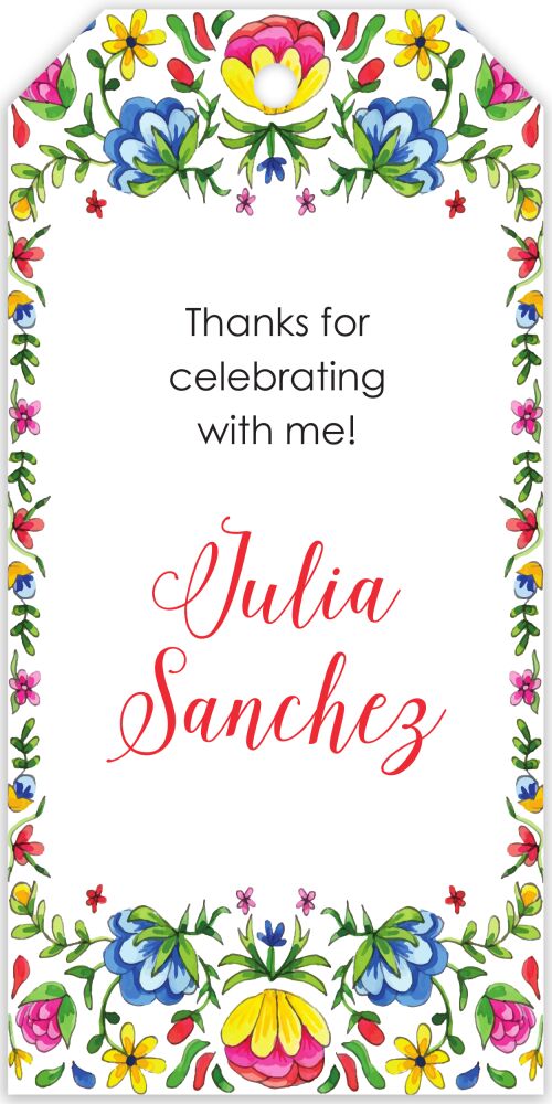 Floral Fiesta Hanging Gift Tag