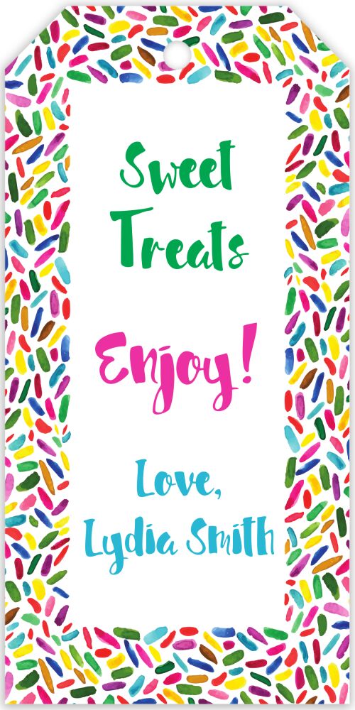 Sprinkles Hanging Gift Tag