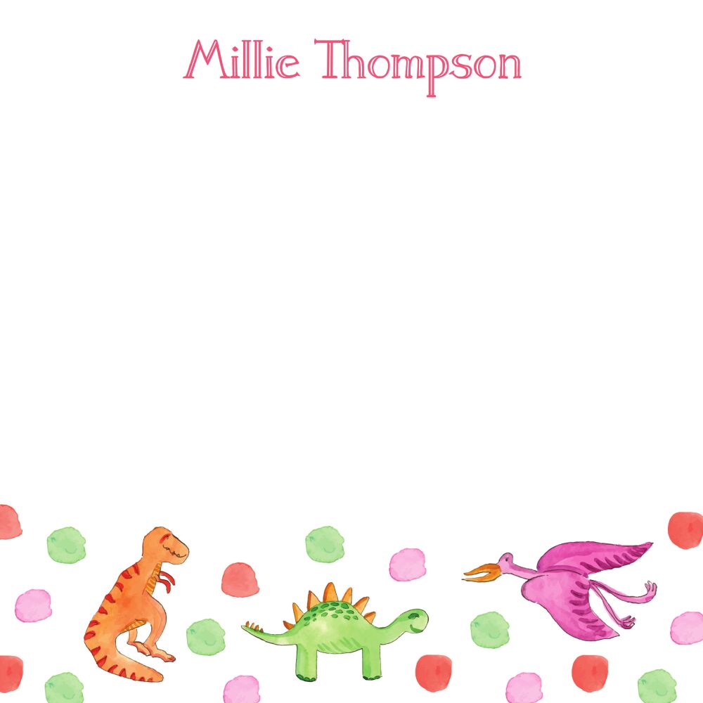 Dinosaurs Square Notepad