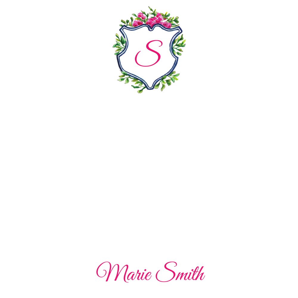 French Crest Square Notepad