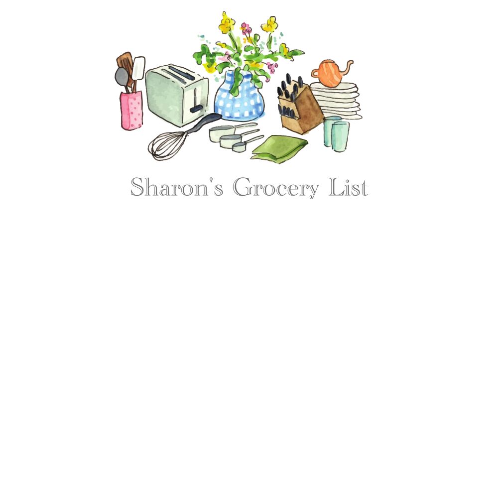 Painted Kitchen Square Notepad