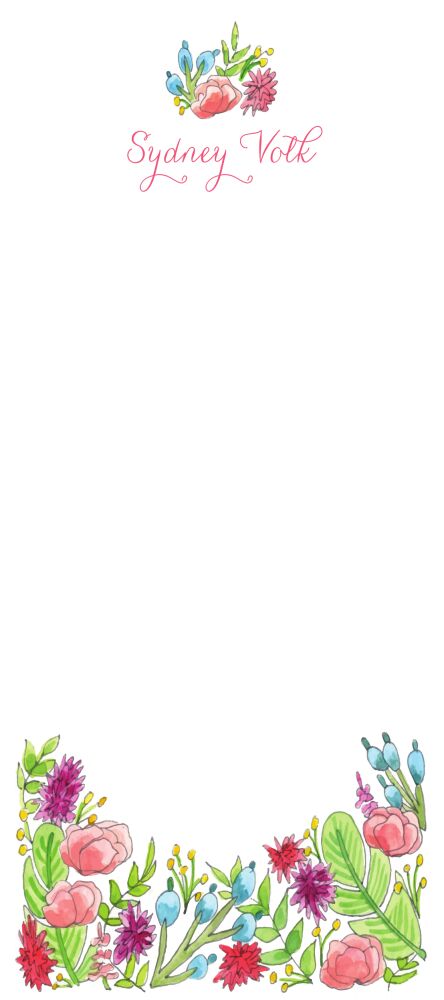 Colorful Spring Florals Notepad