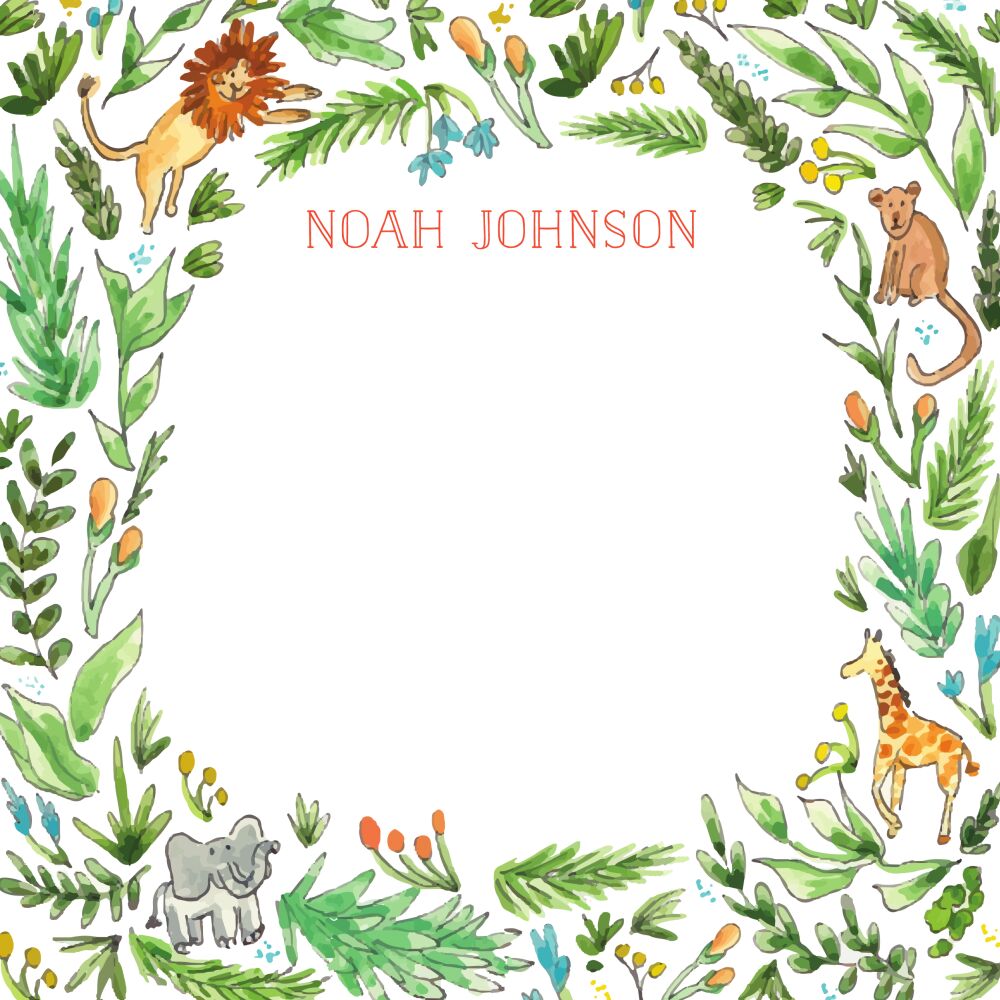 In the Jungle Square Notepad