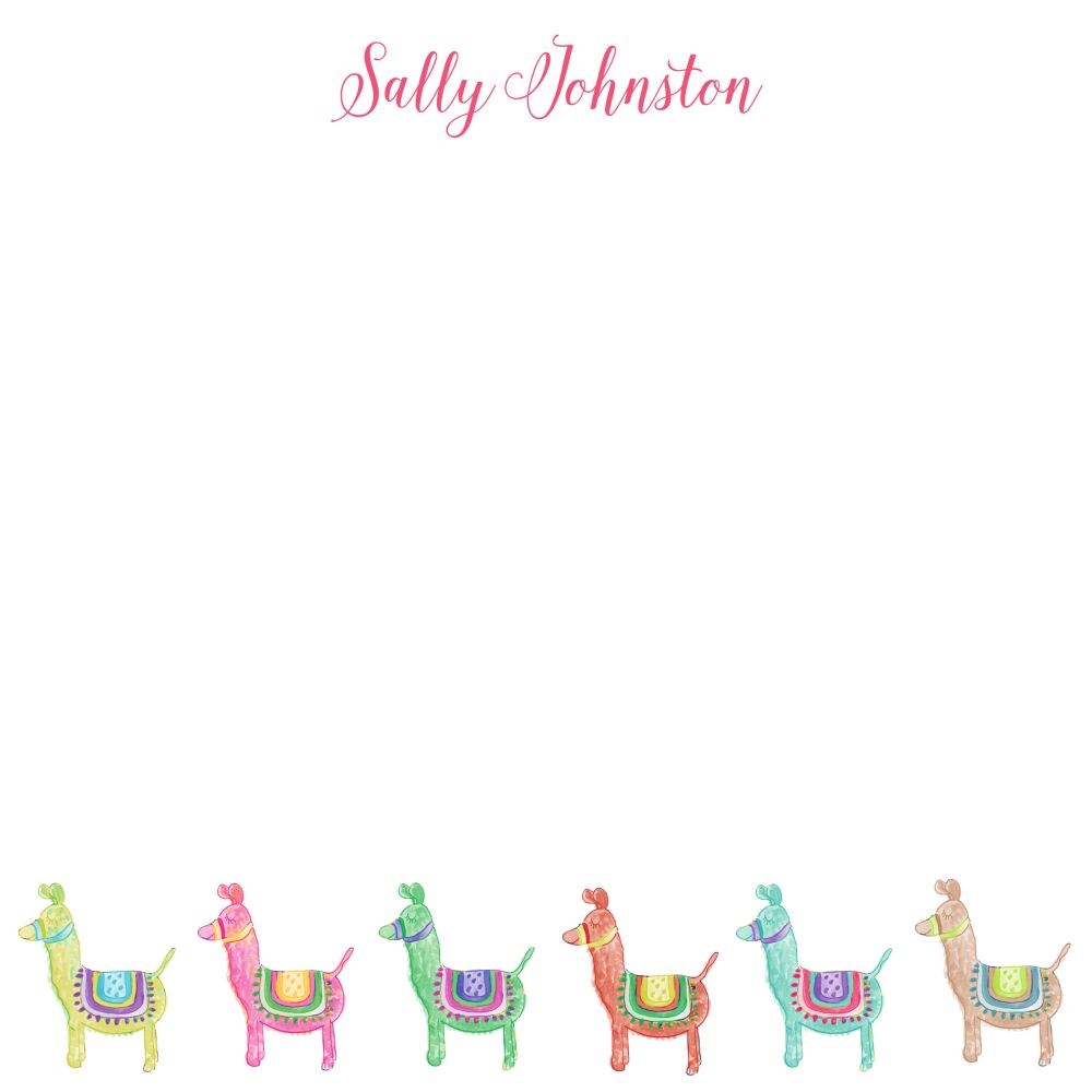 Lots of Llamas Square Notepad