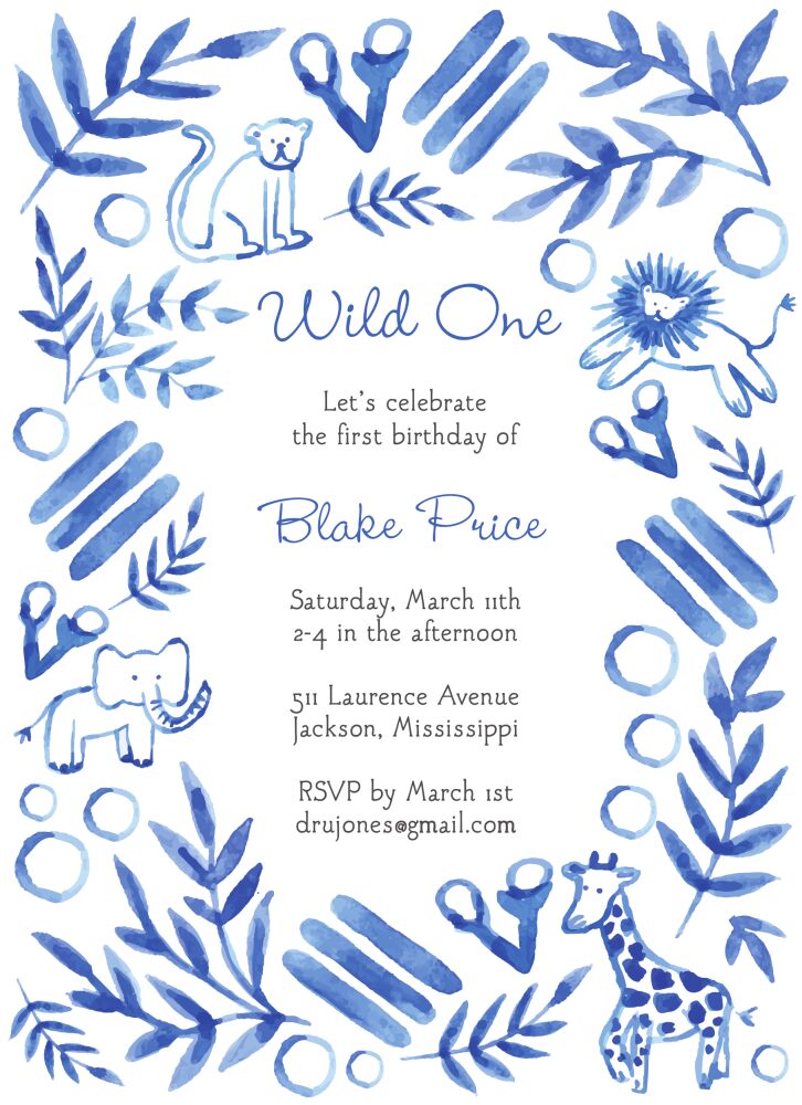 Go Wild Invitation