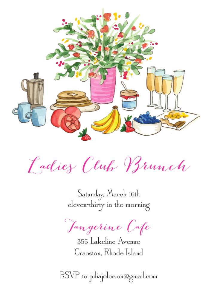 Painted Brunch Invitation