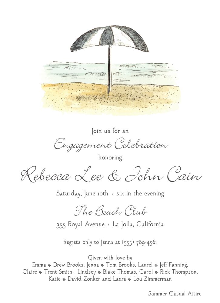 Beach Scene Invitation