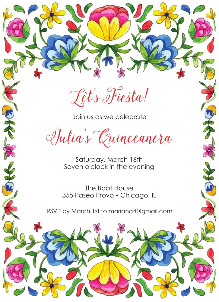 Floral Fiesta Invitation