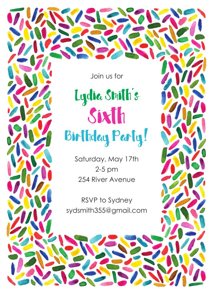 Sprinkles Invitation