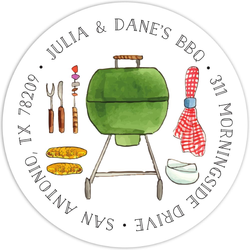 BBQ Return Address Label