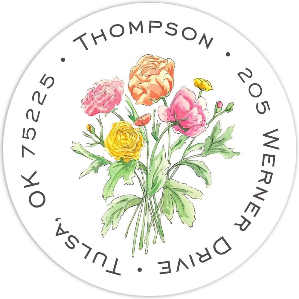 Fresh Bouquet Return Address Label