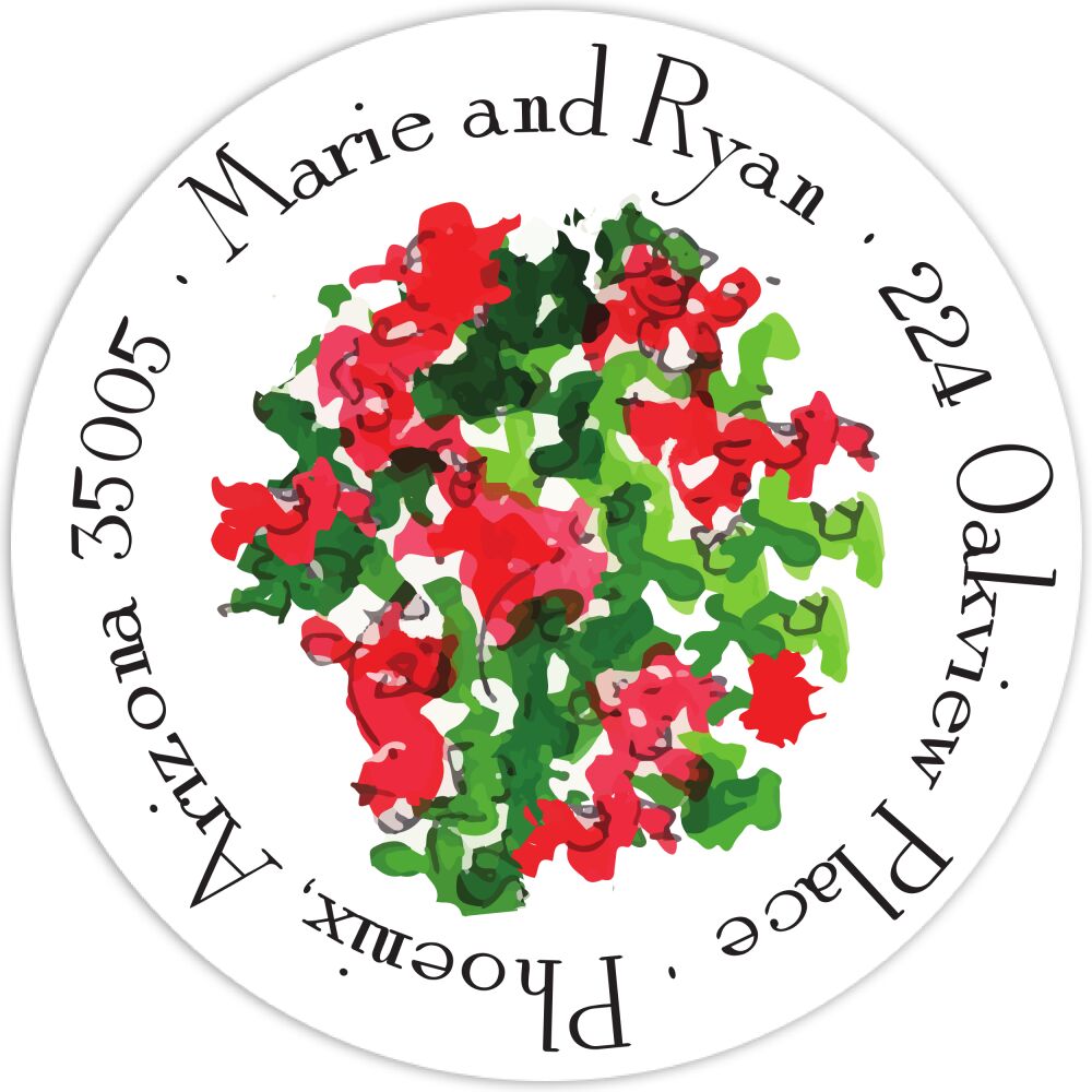 Mediterranean Fountain Return Address Label