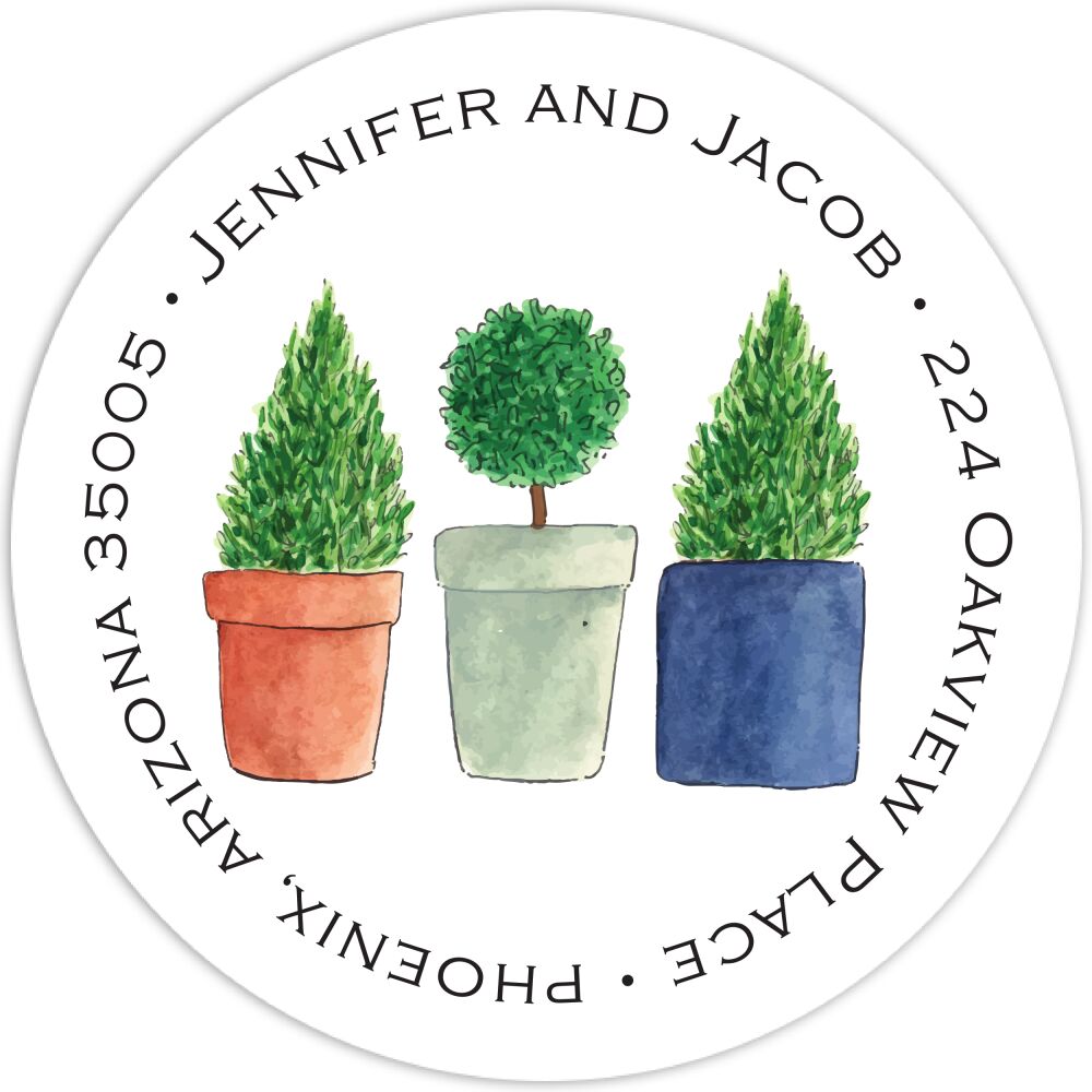 Topiary Return Address Label