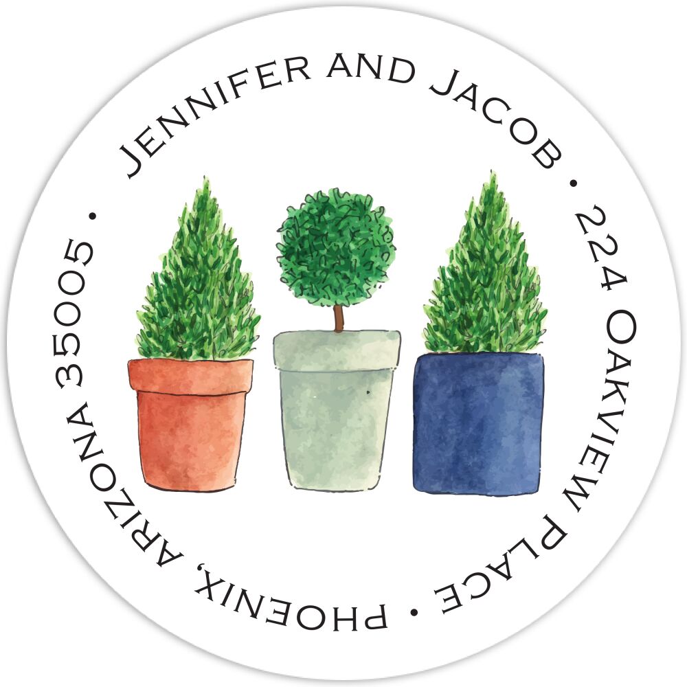 Topiary Return Address Label