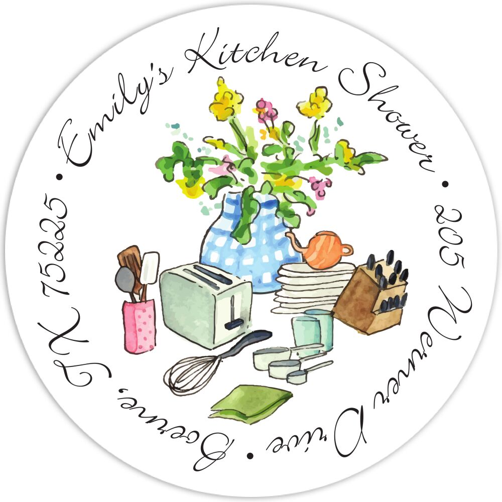 Painted Kitchen Return Address Label