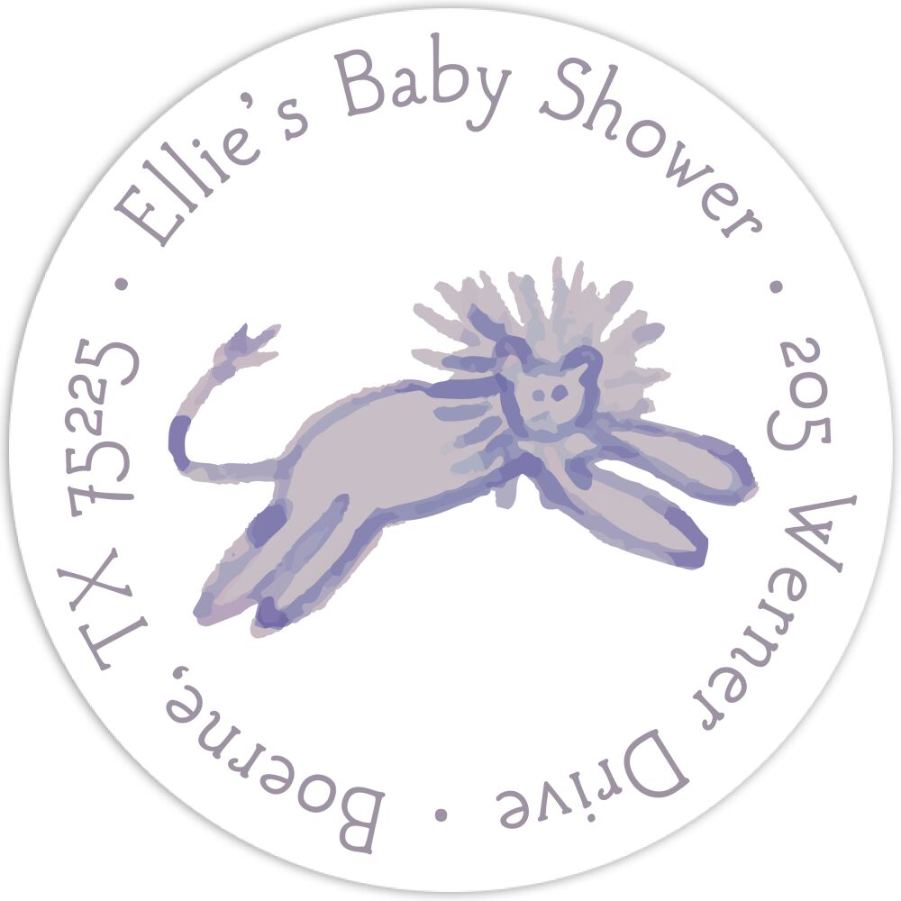 Lilac Jungle Return Address Label