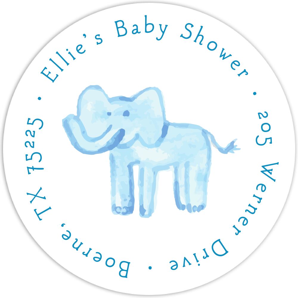Blue Jungle Return Address Label