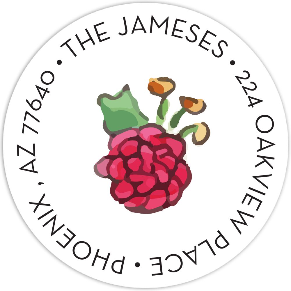 Fall Floral Hexagon Return Address Label