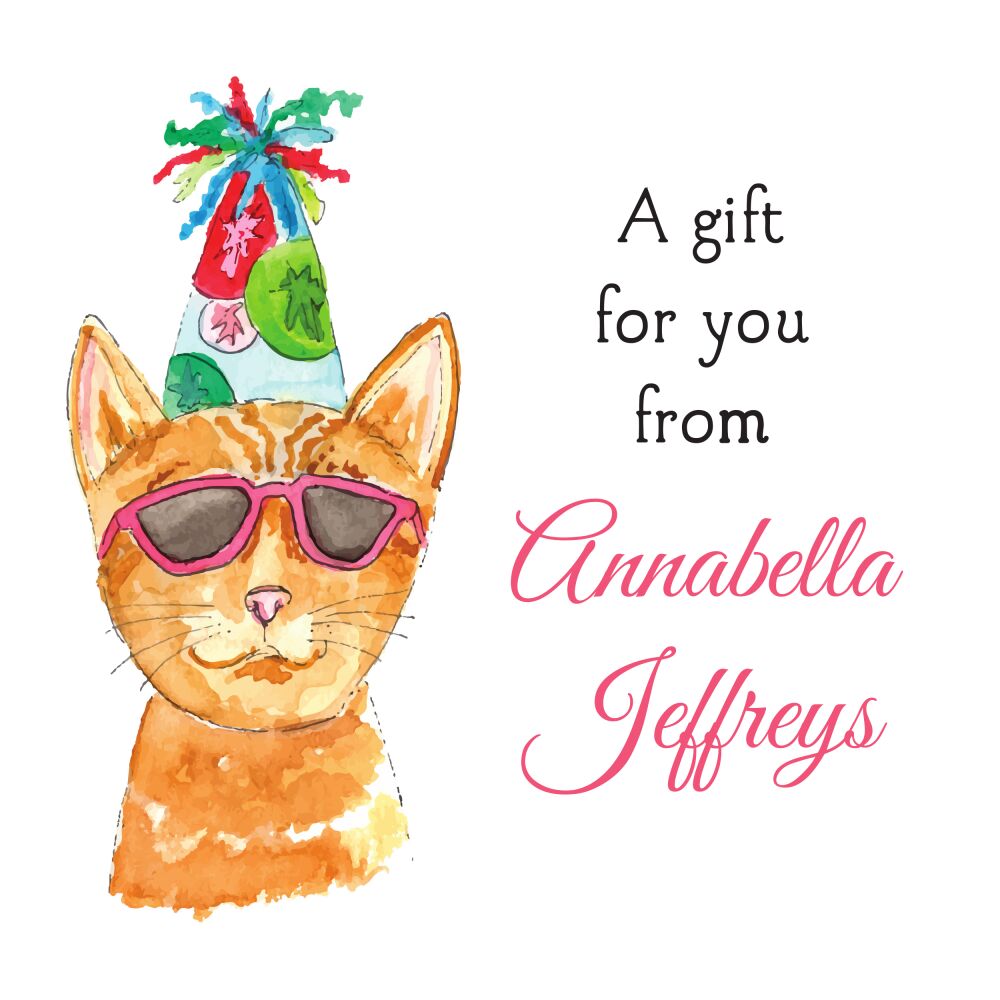 Party Cat Gift Sticker