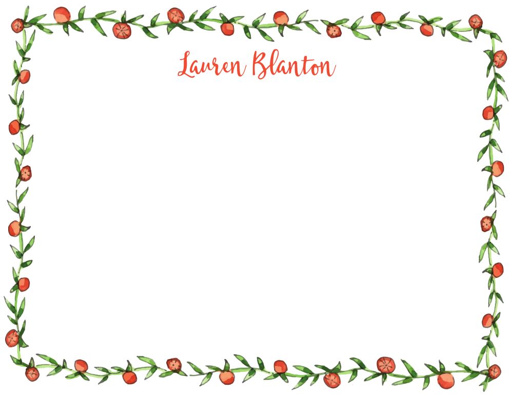 Orange Border Flat Note