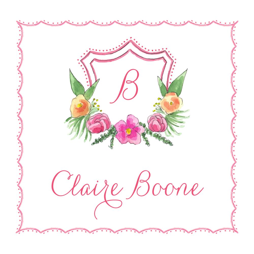 Floral Crest Enclosure Card