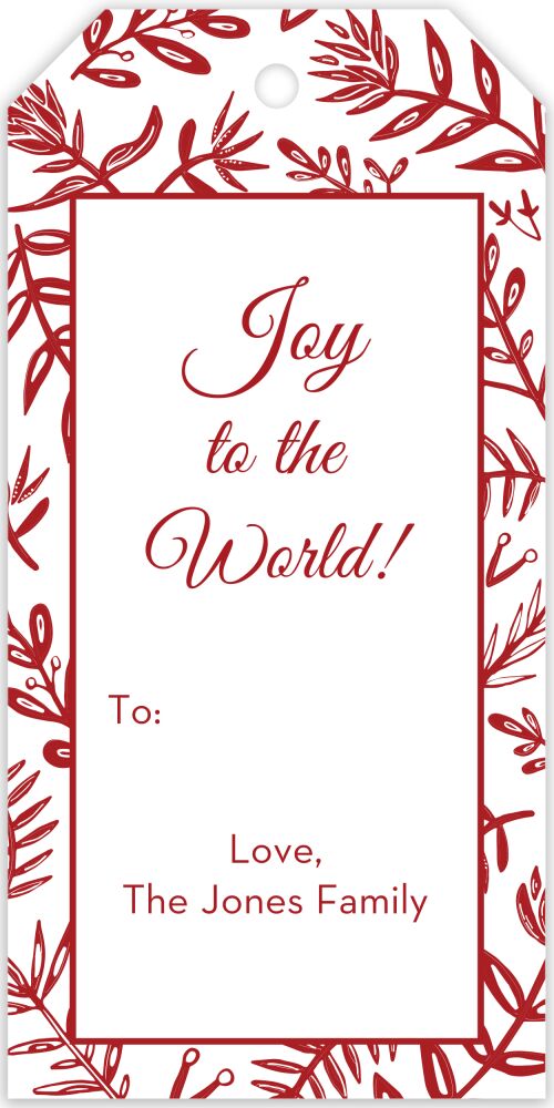 Merry Flora Hanging Gift Tag