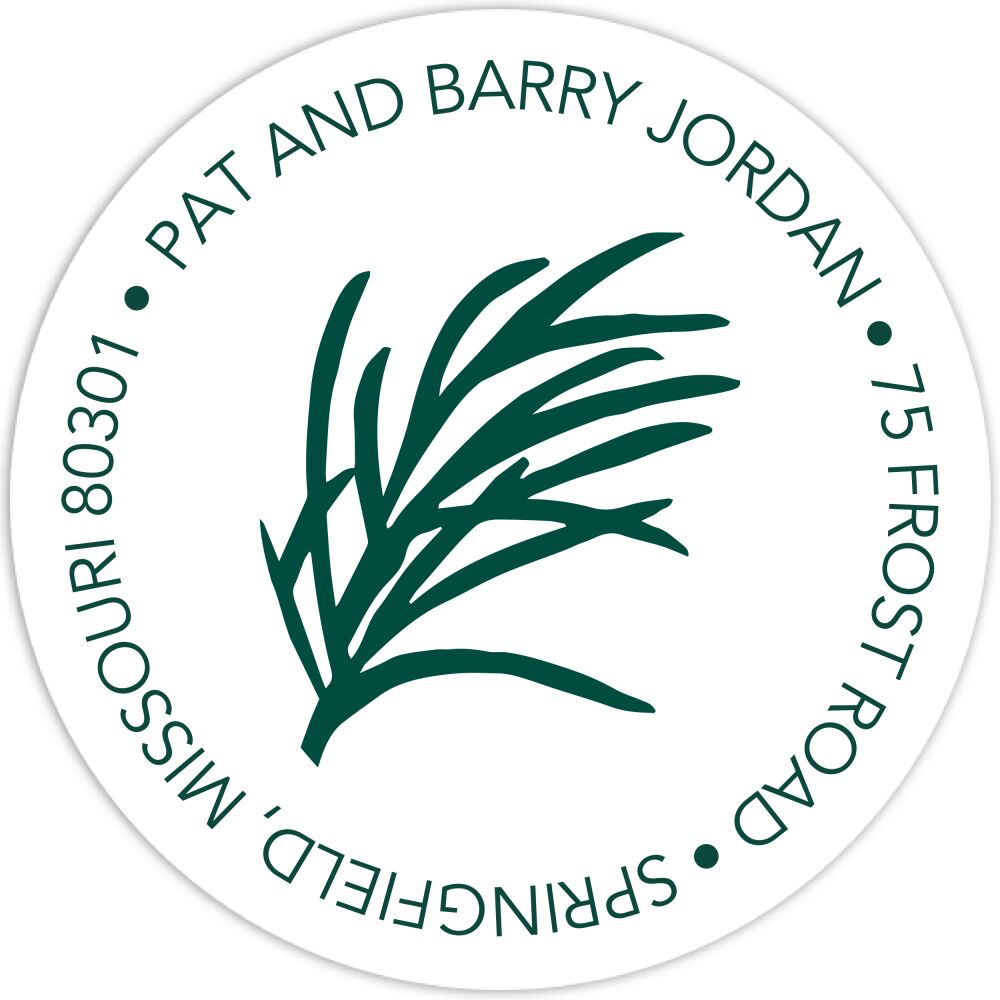 Evergreen Foliage Return Address Label