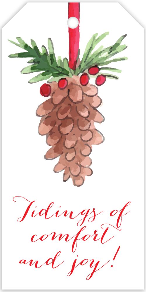 Pine Cone Hanging Gift Tag 