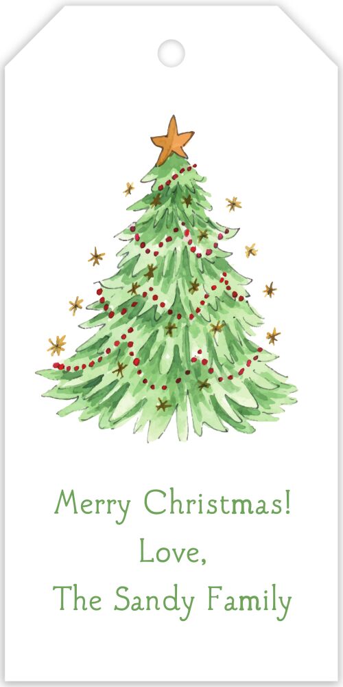 Christmas Tree Hanging Gift Tag
