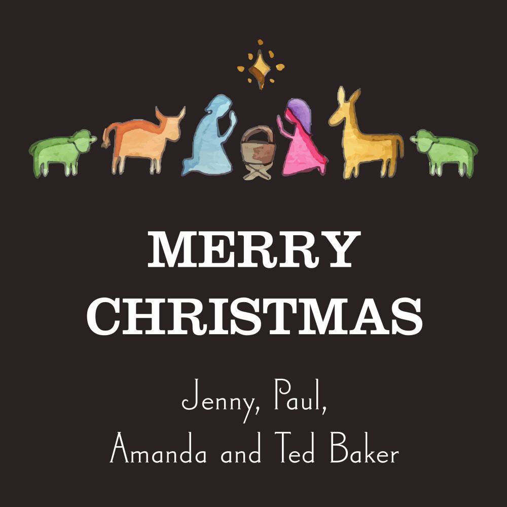 Nativity Scene Gift Sticker
