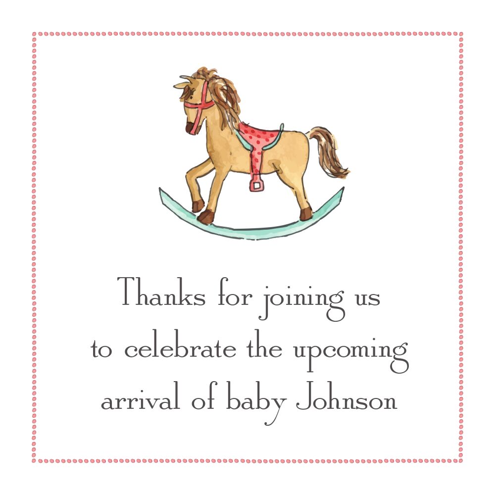 Rocking Horse Enclosure Card