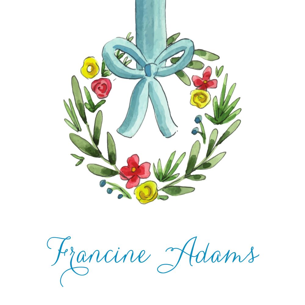 Spring Wreath Enclosure Card