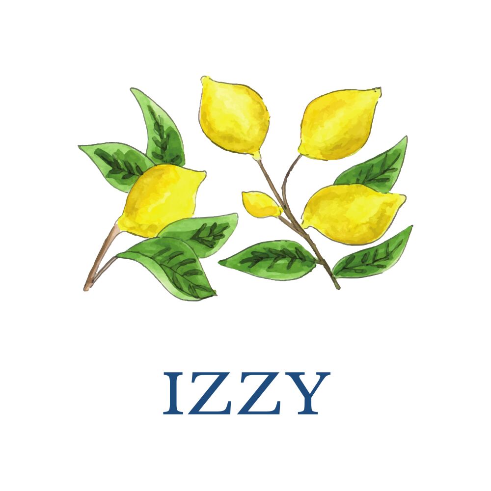 Mediterranean Blue and Lemon Sticker