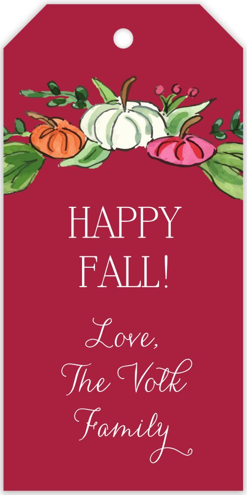 Pumpkin Patch (Scarlett) Hanging Gift Tag