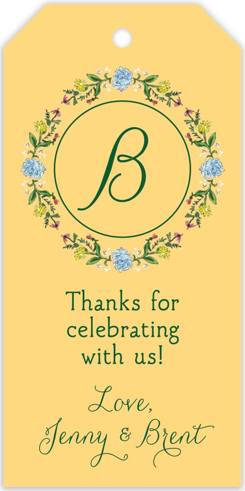 Circle of Spring Florals (Dandelion) Hanging Gift Tag