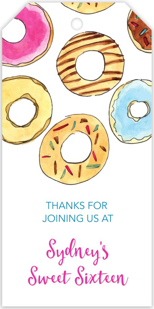 Donuts Hanging Gift Tag