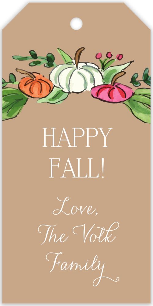 Pumpkin Patch (Champagne) Hanging Gift Tag