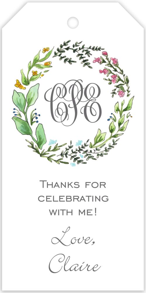 Seasons Wreath Hanging Gift Tag