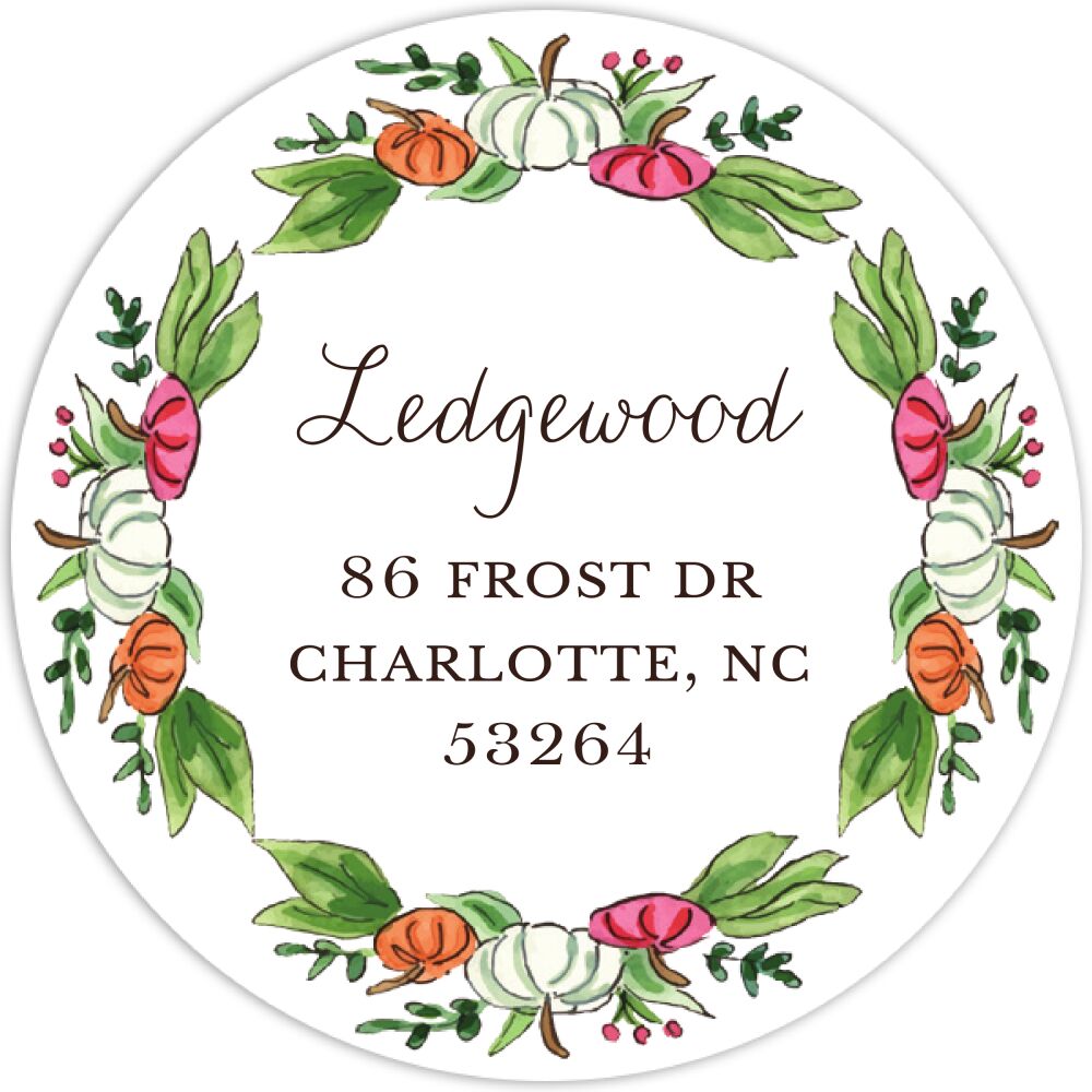 Pumpkin Patch (White) Return Address Label