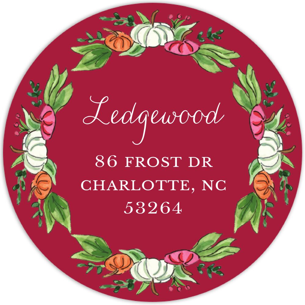 Pumpkin Patch (Scarlett) Return Address Label