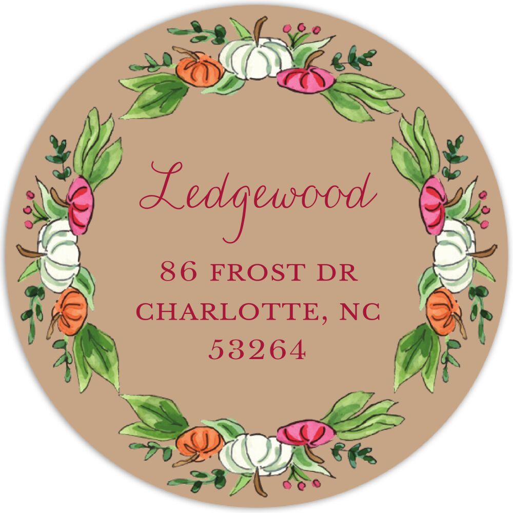 Pumpkin Patch (Champagne) Return Address Label