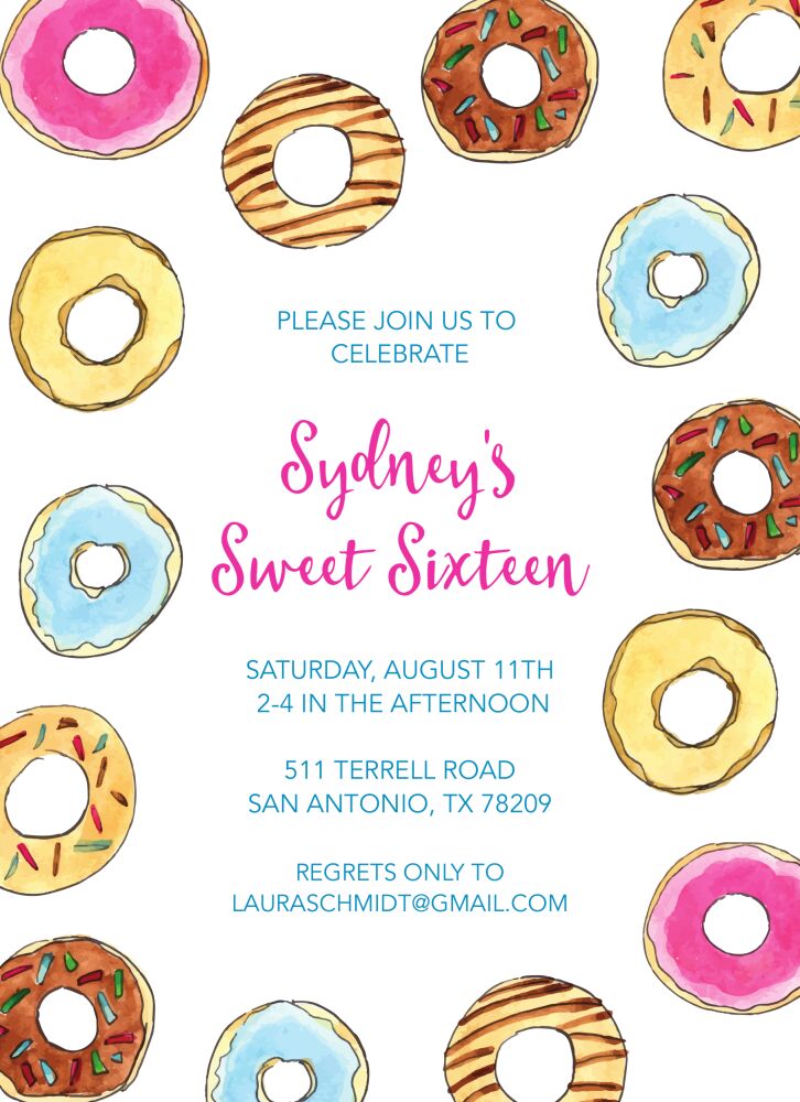 Donuts Invitation