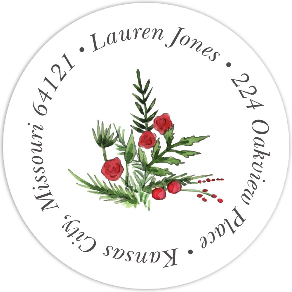 Holiday Frame Return Address Label