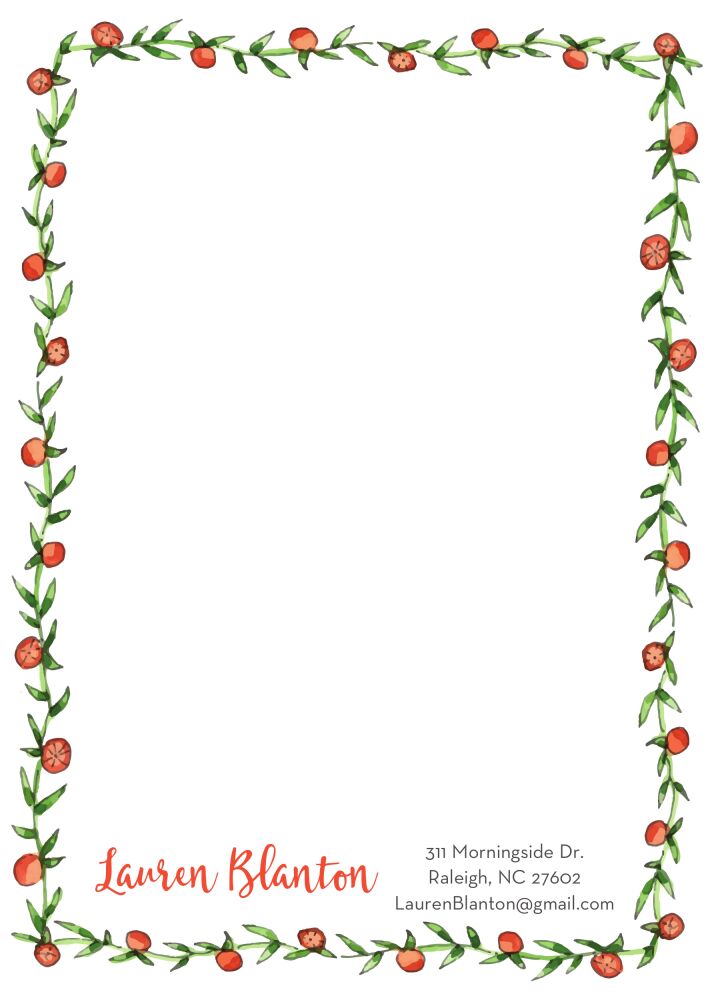 Orange Border Notepad