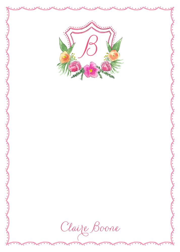 Floral Crest Notepad