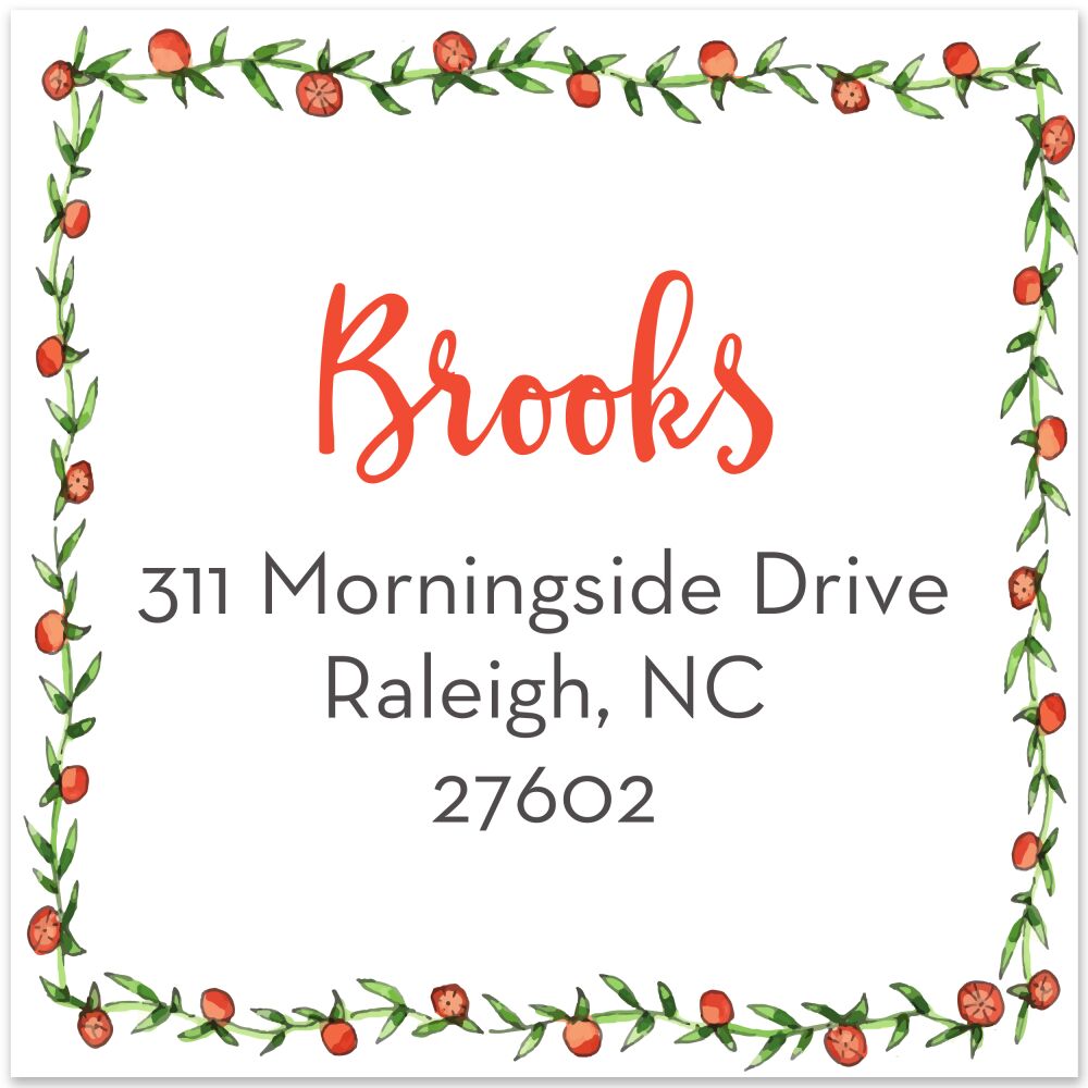 Orange Border Return Address Label