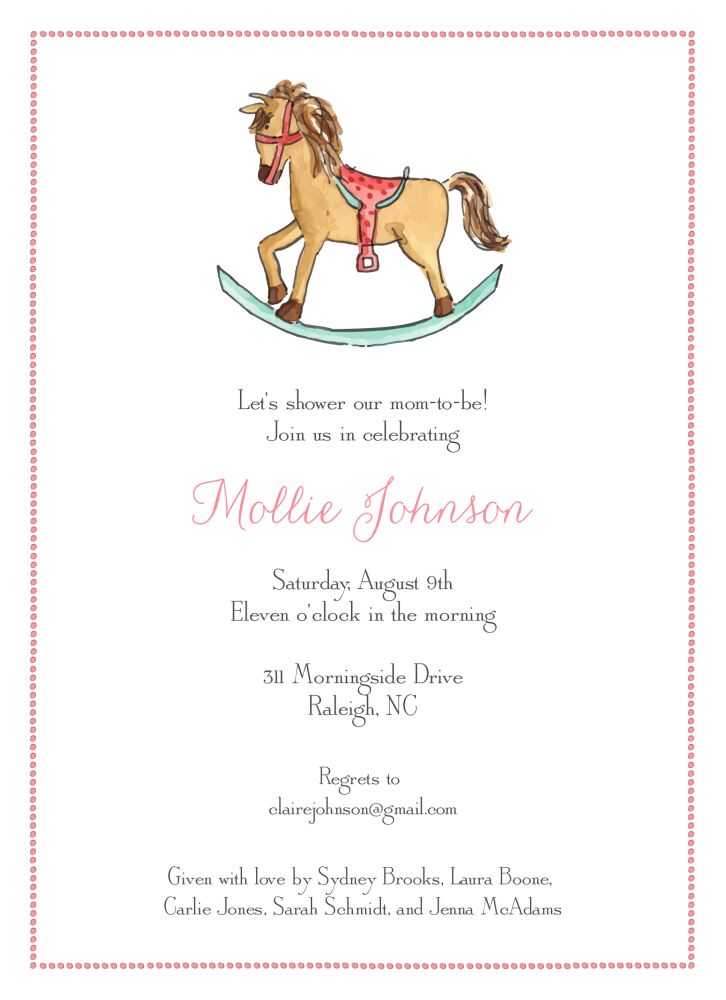 Rocking Horse Invitation