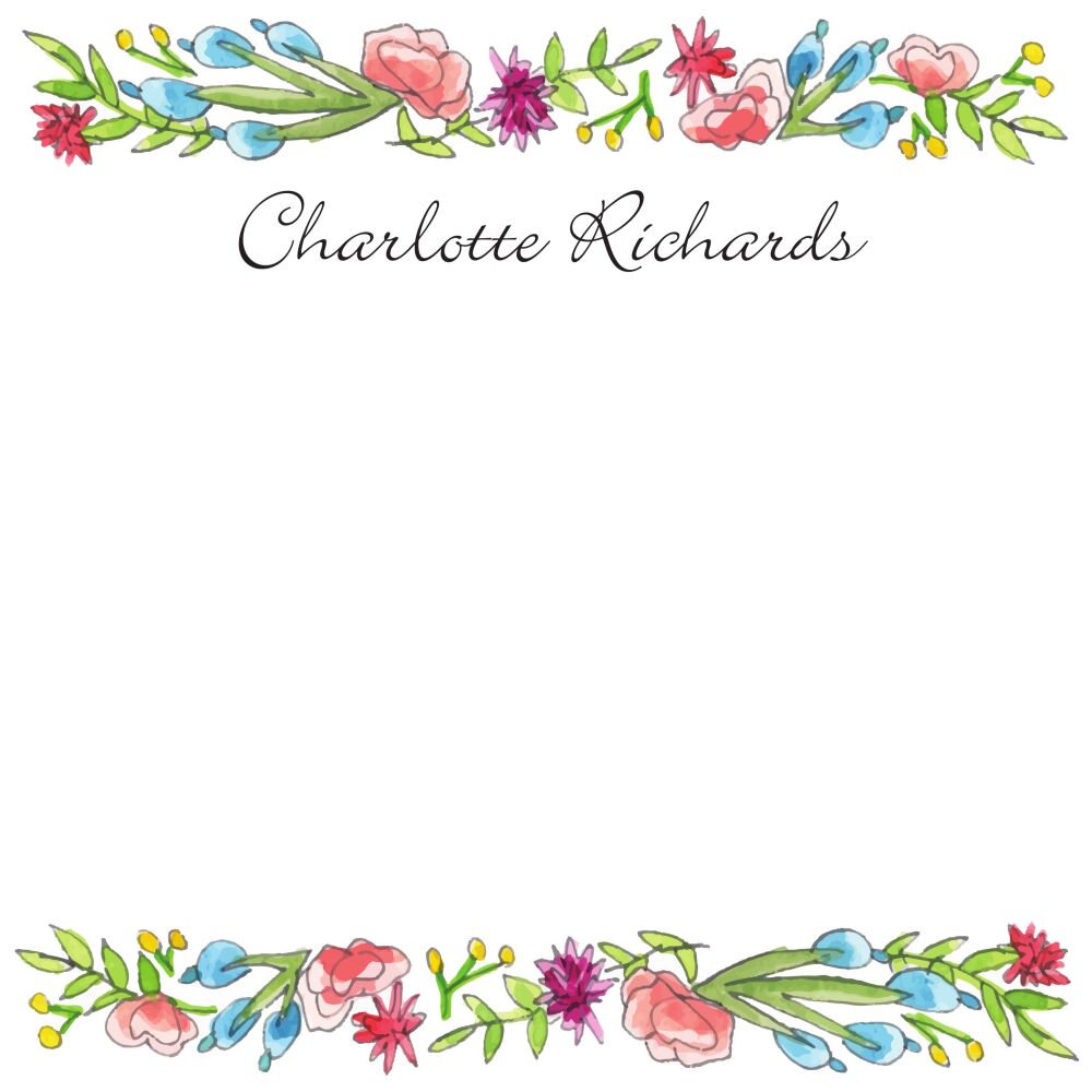 Colorful Spring Florals Notepad